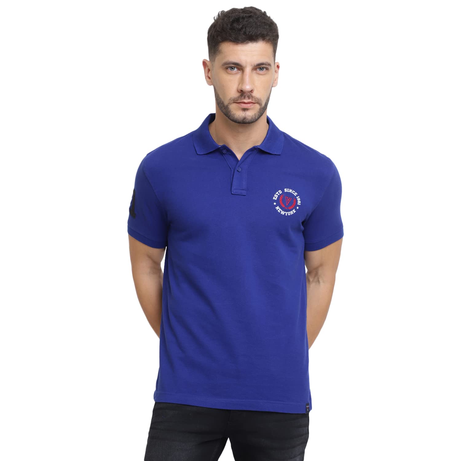 Van HeusenMen's Cotton Regular Fit T-Shirt