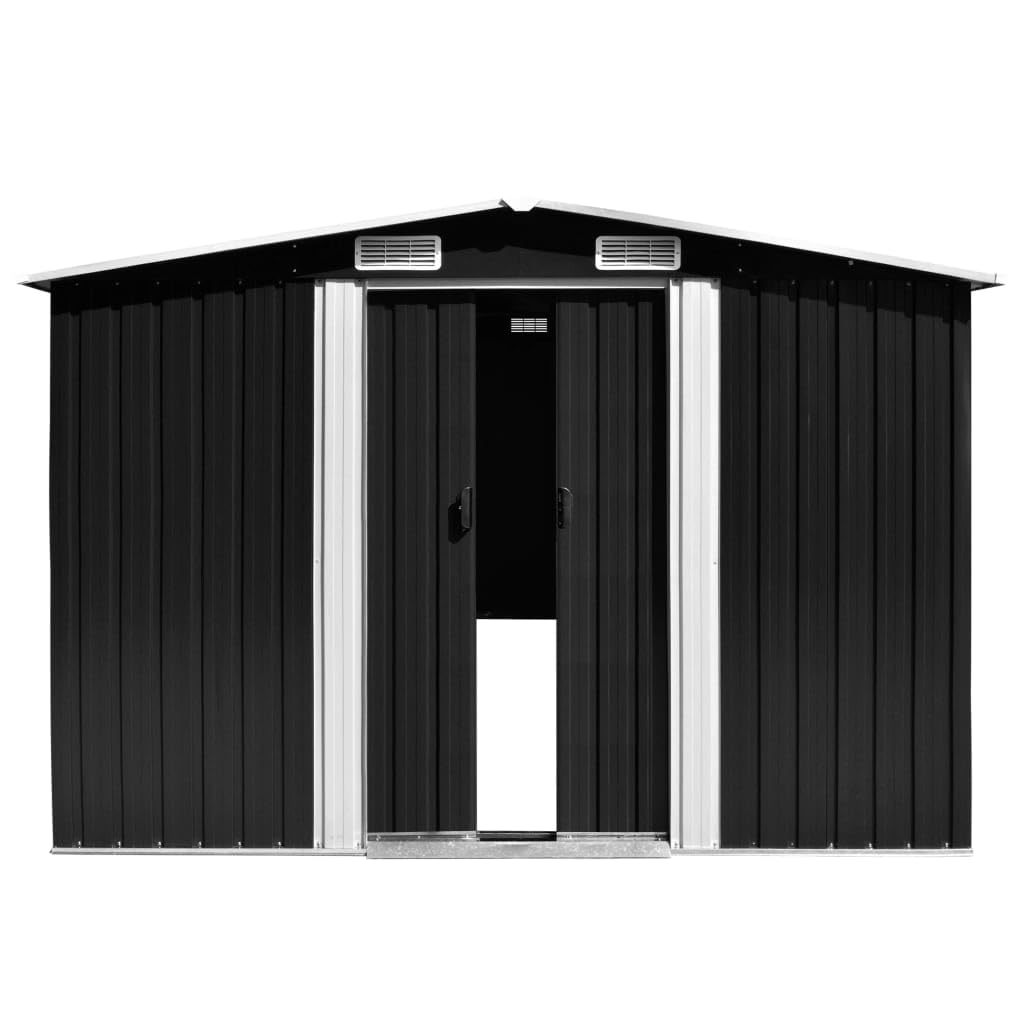 Générique Abri de Jardin 257x392x181 cm Métal Anthracite, Maison & Jardin, Pelouses & Jardins, Vie en extérieur, Structures extérieures, Cabanes & abris de Jardin, Anthracite, (Poids 91.52KG)