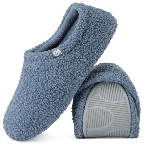 VeraCosy Damen Memory Foam Filz Hausschuhe Geschlossener Ferse...
