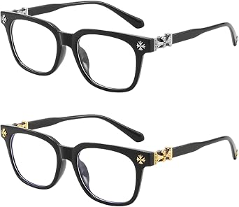 Chrome Heart Glasses with Blue Light Filter, Clear Glasses Men Collection