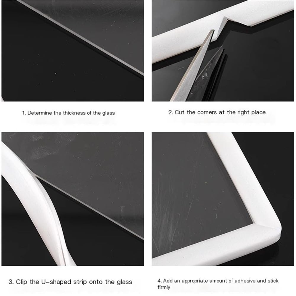 Kantenschutz für Metall Glass 1/2/3/5m Weißes Silikon U-Profil
