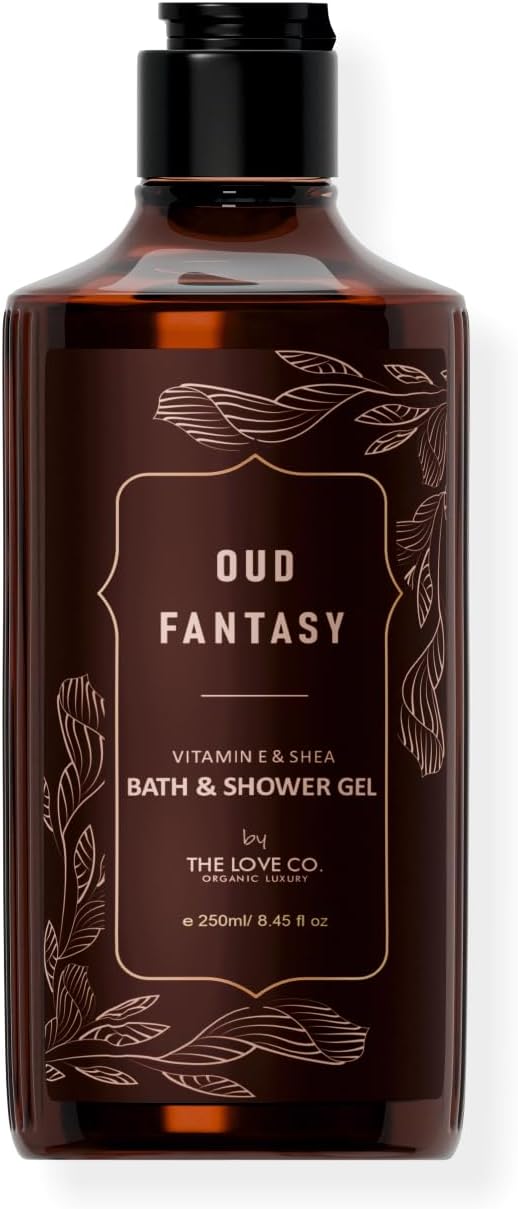 Oud Fantasy Body Wash 250ml - White Oud Body Wash for Women & Men - Organic & Vegan, Long-Lasting Scent with Shea Butter