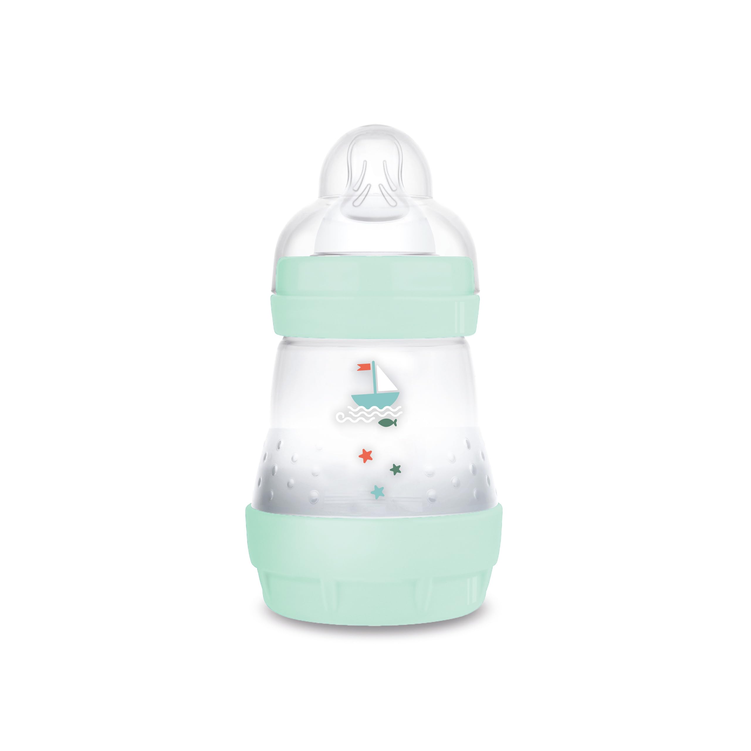 MAM Easy Start - Biberón anticólicos (160 ml), botella de leche especialmente aceptada, con válvula inferior contra cólicos y tetinas, tamaño 1, 0+ meses, velero