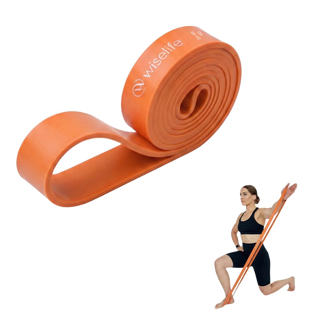 WiseLife Resistance Power Band, Pull Up Bands, Pull Up Assistance Bands, Workout Bands, Exercise Bands, Resistance Bands for Legs, Working Out,Muscle Training,Pull Up Assist Upto 60 Kg (Orange)