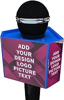 Vista 8 de Caja de micrófono personalizada Logo personalizado Cubo Hexágono micrófono bandera (blanco)