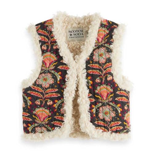 Faux Fur Printed Gilet for Girls by Scotch & Soda