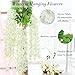Waipfaru 40 Pack White Wisteria Hanging Flowers, Fake Flowers for Decoration, Artificial Hanging Flowers, Vines for Bedroom, Flower Garland for Home, Party, Wall, Wedding Decoration(3.6 Ft/Pcs)