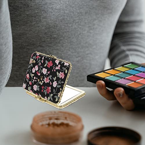 Miroir de maquillage double face compact pour éviter les bavures - 4