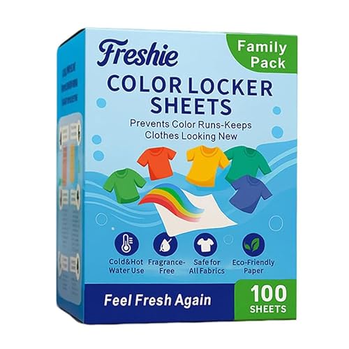 Freshie Colour Catcher Sheets 100 Sheets – Colour Run Prevention Laundry Sheets for Mixed Colour Washes, Protect Colours, Prevent Dye Transfer, Safe for All Fabrics