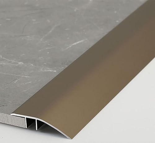 Miniatura 2 de Kunovo Tiras de transición de suelo cortables, tiras de umbral de aluminio para conectar pisos de madera a azulejosalfombraslaminados, tira de borde