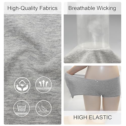 Womens Cotton Underwear Boy Shorts for Women Stretch Comfort Boxer Briefs Ladies Knot Panties 3/6 39013