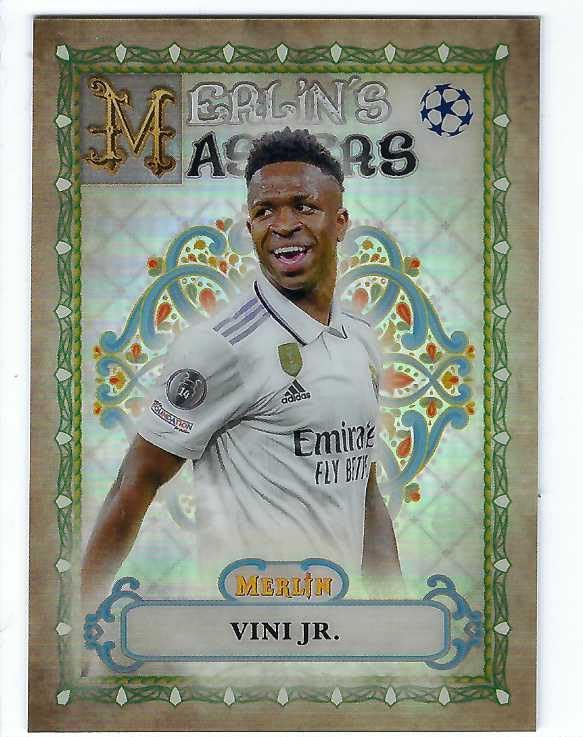 VINICIUS VINI JR JUNIOR 2022-23 Topps Merlin UEFA Merlin's Masters Soccer Card #MM-14 Brazil Real Madrid CF