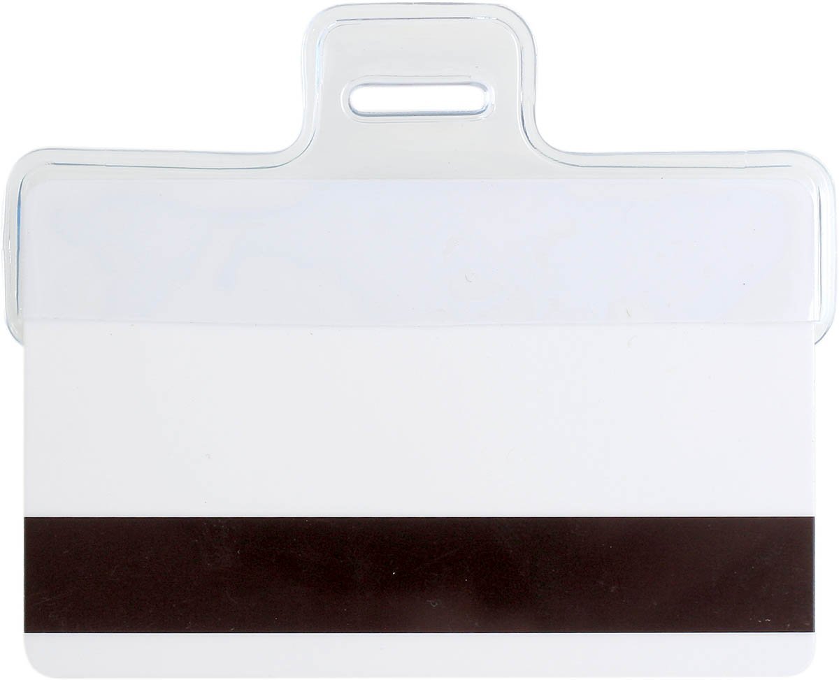 horizontal en vinyle Half Card pour badge – Feuilles Bande magnétique Exposées par Specialist ID, vendu à l'unité