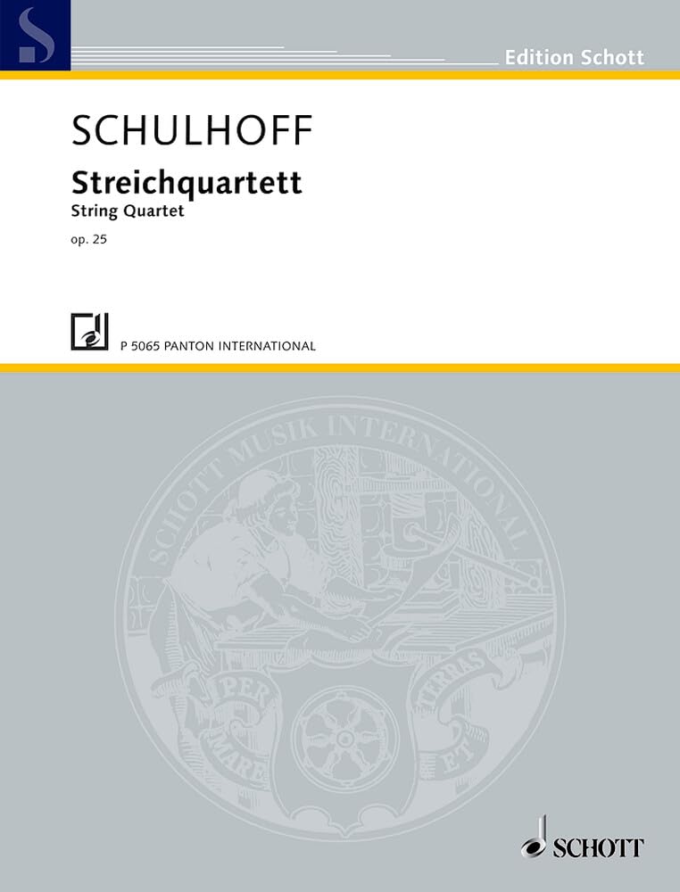 Streichquartett G-Dur: für zwei Geigen, eine Bratsche und ein Violoncello. op. 25. WV 43. Streichquartett. Partitur und Stimmen. (Edition Schott)