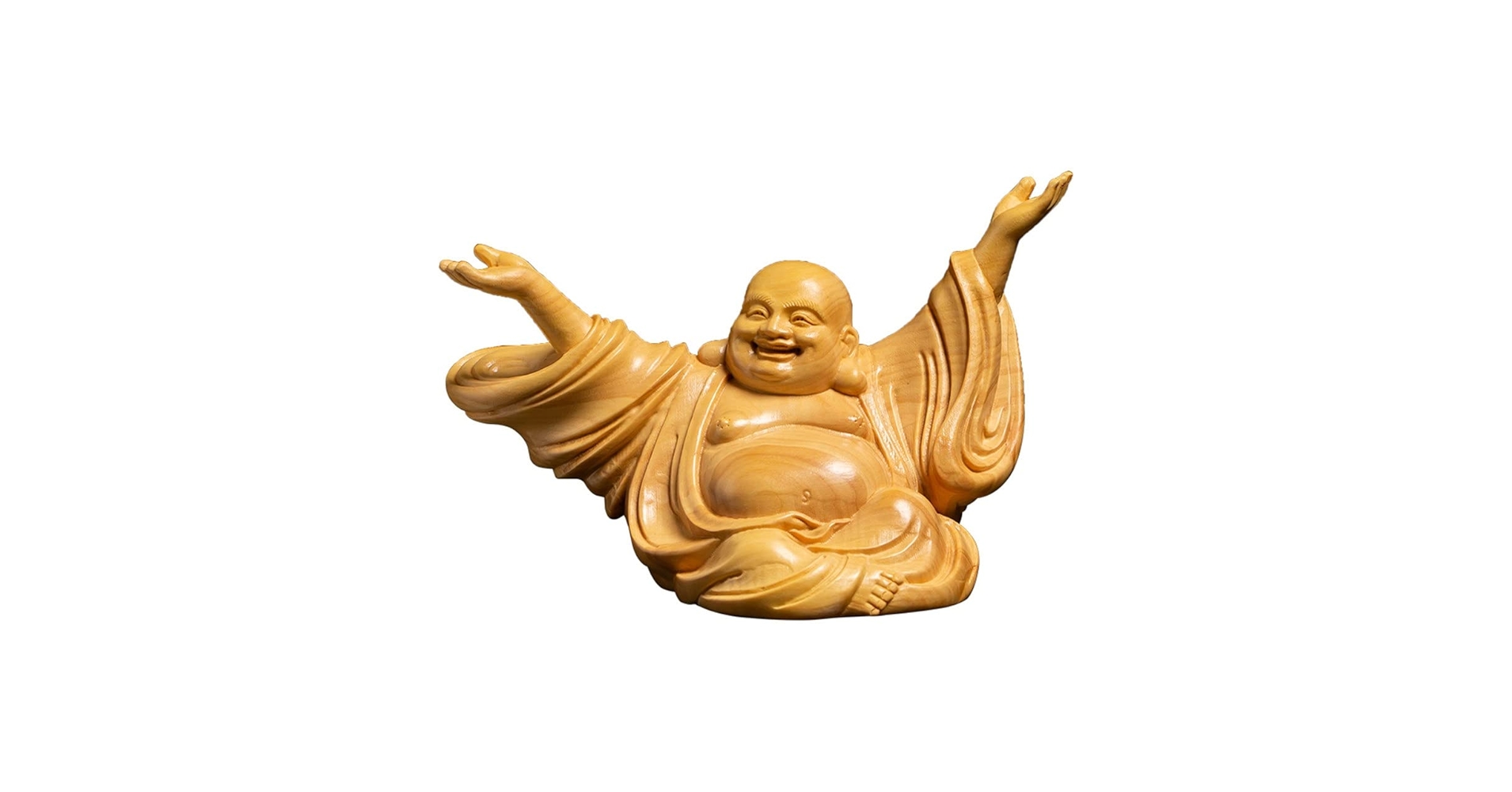 Amazon.co.jp: 無垢材の手彫りの大きなお腹の笑う仏像の彫刻像 木製の Amazon.co.jp: 無垢材の手彫りの大きなお腹の笑う仏像の彫刻像 木製の