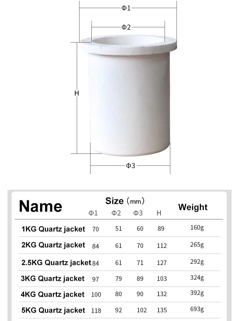 Crisol de grafito for fundir oro y plata (capacidad de 1 a 5 kg)(Capacity 2.5kg)