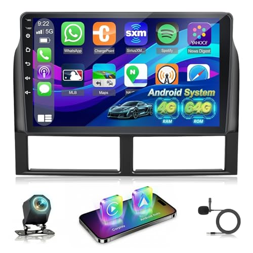 NHOPEEW Autoradio 4+64G pour Jeep Grand Cherokee WJ 1998-2004 avec Carplay sans Fil et Android Auto - Écran incell 9 Pouces Prise en Charge WiFi GPS Commandes...