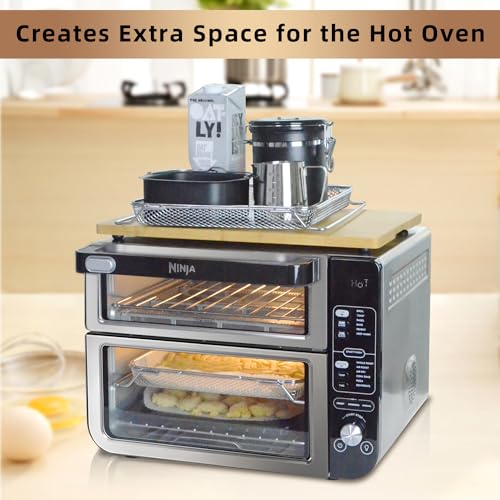 Tabla de cortar de bambú compatible con horno doble Ninja miniatura 5