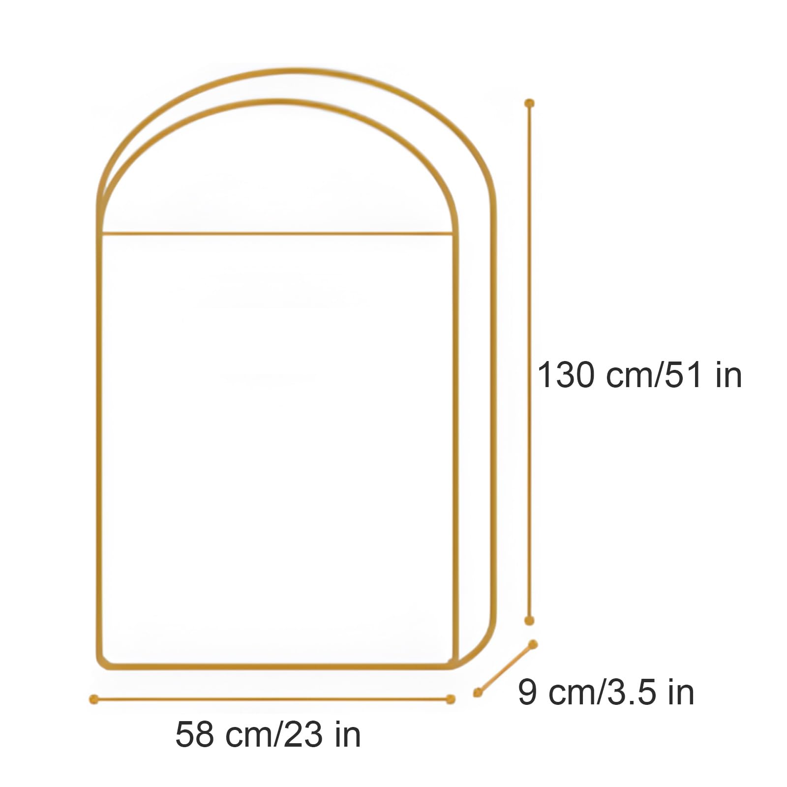 Fundas de Ropa Armario para Colgar, Funda Ropa de Satén de 160 G/m², Funda Traje Almacenaje, Fundas Ropa Armario, 3 Portatrajes Mujer con Ventana Transparente(Beige,58x9x130cm/23x3.5x51in)