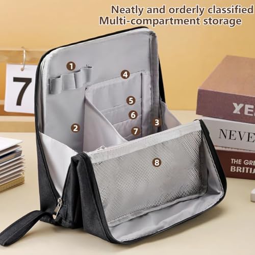 Standing makeup bag, Stand up makeup bag, Travel Makeup Organizer, Waterproof with Multiple Compartments, Large Capacity, Business Trips, Fitness, Parties and Daily Commutes (Purple)4