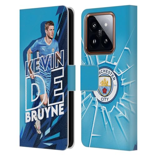 Head Case Designs Officially Licensed Manchester City Man City FC Kevin De Bruyne 2021/22 First Team Leather Book Wallet Case Cover Compatible with Xiaomi 14