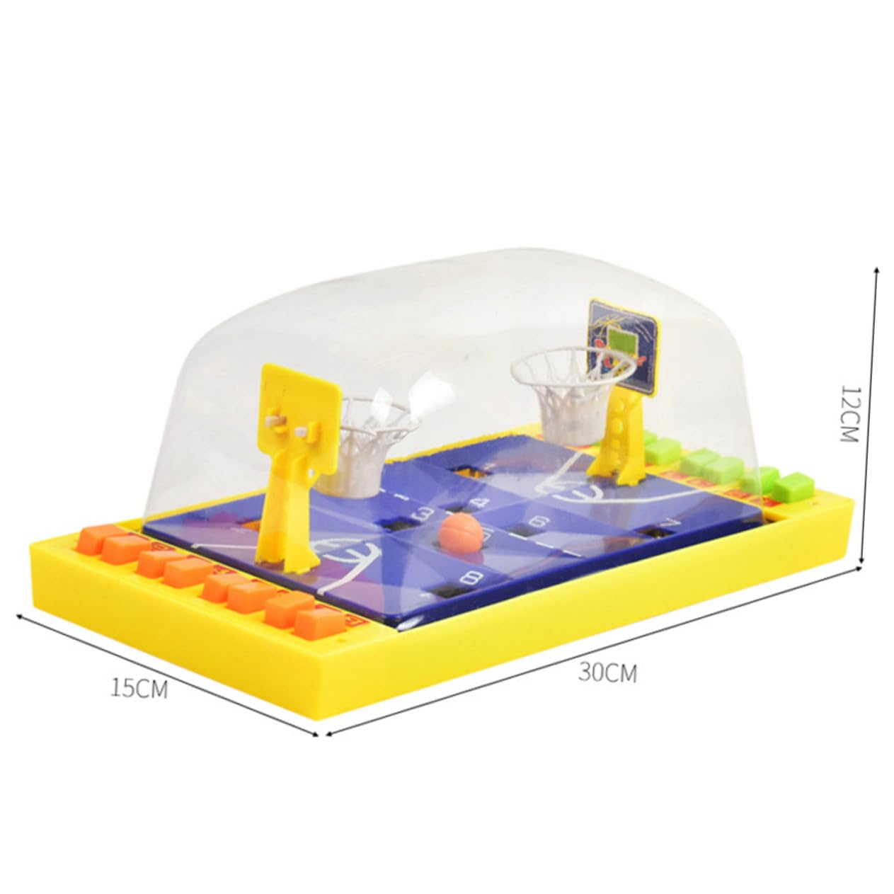 Terrain de Basket Interactif de Table à Deux Joueurs en Plastique Jaune