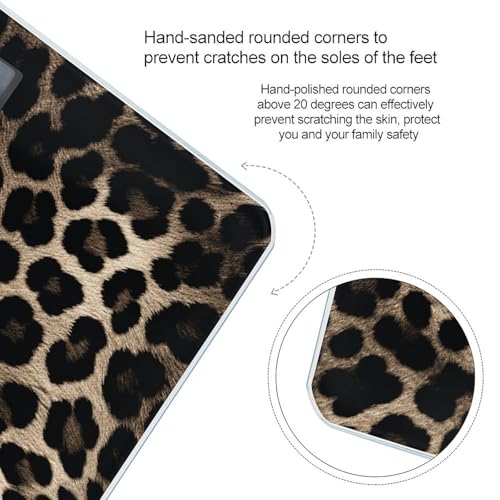 Báscula de Baño Digital Estampado Leopardo Negro 400 lb miniatura 4