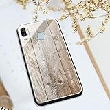Ysimee Holz Schutzhülle im Gehärtetes Glas und TPU,100% kompatibel mit Samsung Galaxy A40.