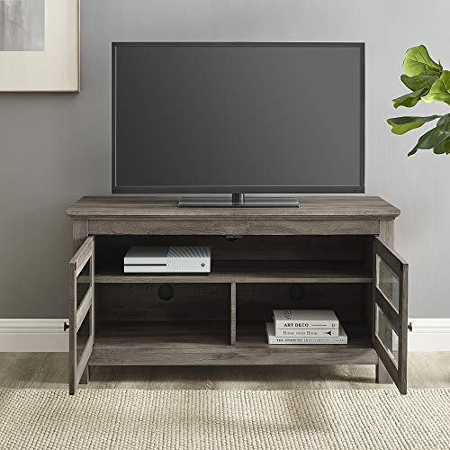 image for Walker Edison Simple Wood Universal TV Stand for TV's up to 50