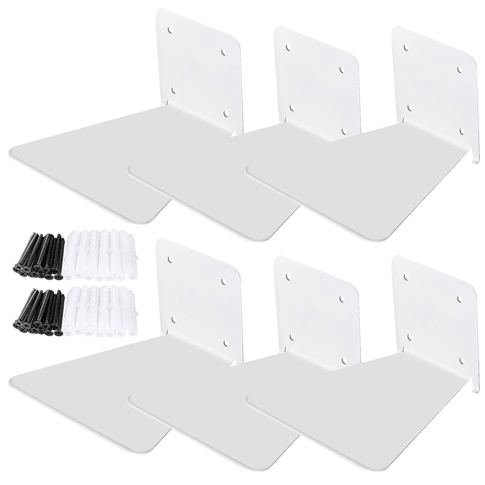 Yhplxyuus 3Pieces Floating Bookshelf for Wall Space Saving Shelves Holder Invisible Floating Bookshelf Library Entryway Organizer Wall Storage Metal Shelves Storage Rack Book Display