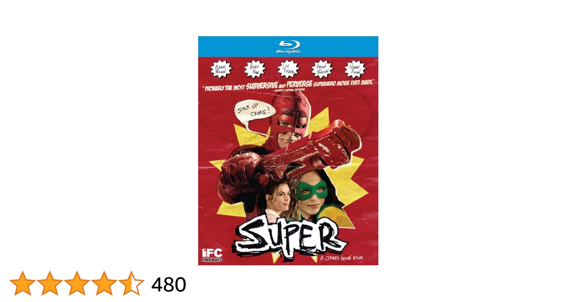 スーパー！ Super  Blu-ray Rainn Wilson Super [Blu-ray]: Amazon.ca: Rainn Wilson, Ellen Page, Liv