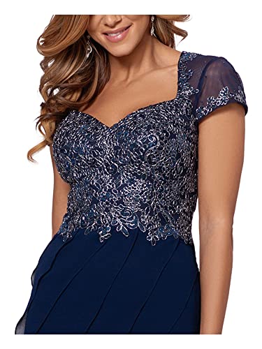 Xscape Womens Chiffon Embellished Evening Dress3