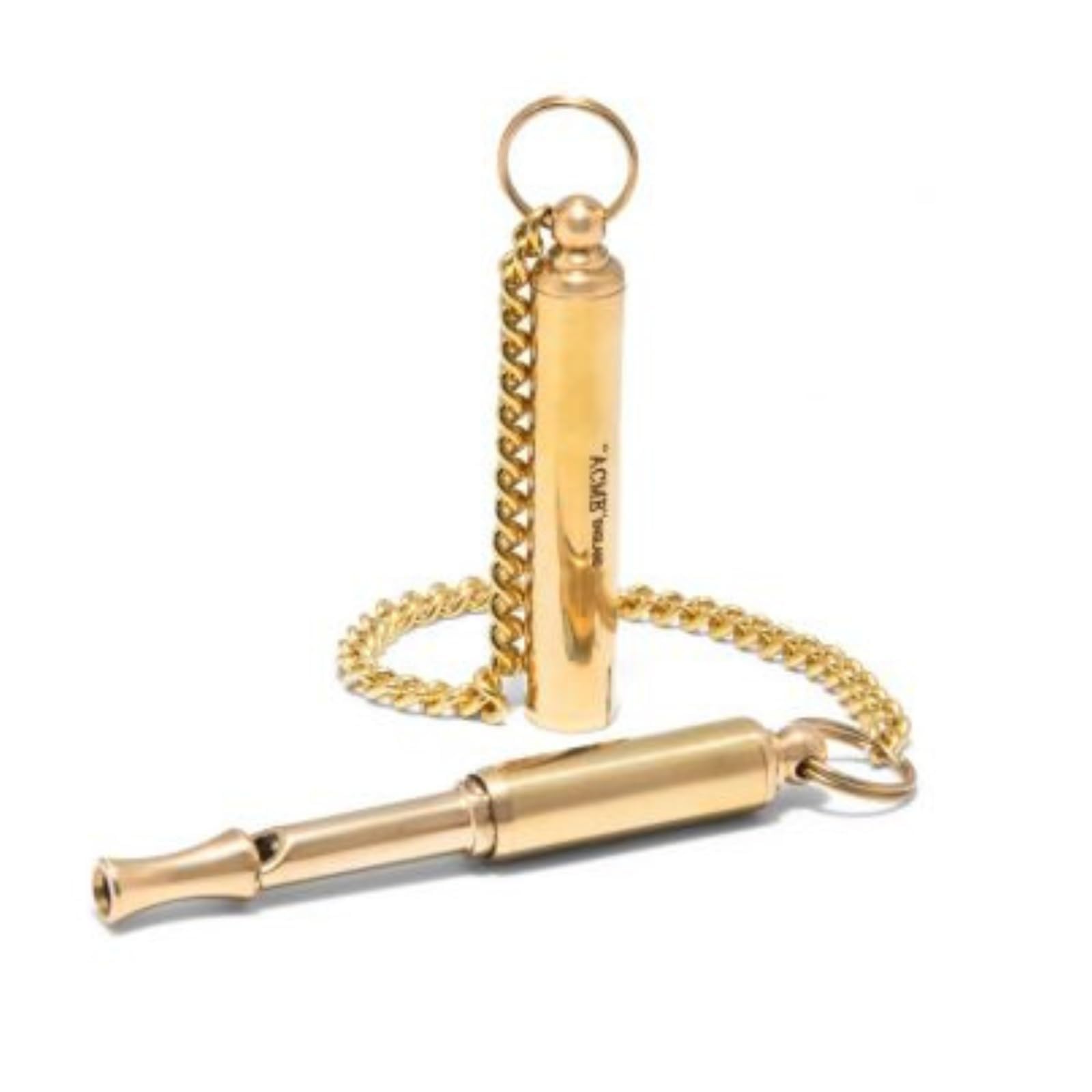 ACME genuine "quiet" dog training whistle No. 535 Adjustable frequency. Good sound quality. weatherproof Designed and manufactured in the UK. Solid brass (polished brass)