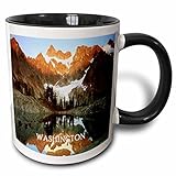 3dRose mug_80704_4'Lake Ann Washington State' Two Tone Black Mug, 11 oz, Multicolor