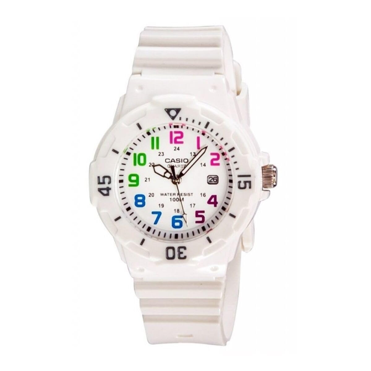 LRW200H-7B Women's Dive Surf Series Sports White Dial White Strap Date Watch