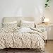 ERZRGA Floral King Duvet Cover, 100% Cotton Chic Bedding Set King - Garden Vintage Style, 1 Duvet Cover and 2 Pillowcases with Zipper Closure