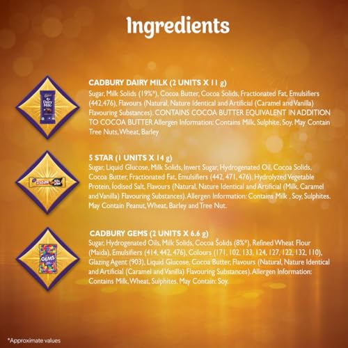 Image of Cadbury Celebrations Assorted Chocolate Diwali Gift Pack, 49.2 g (Pack of 10)