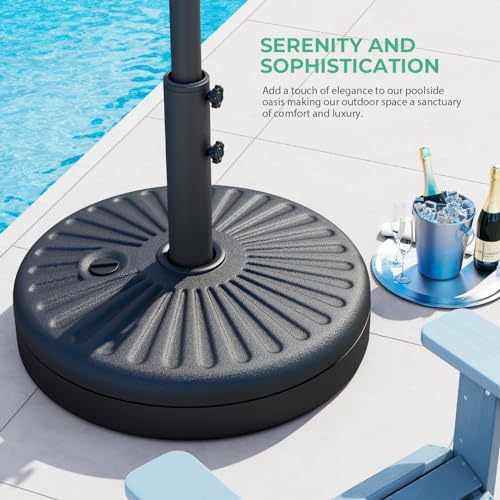 JEAREY 22L Patio Umbrella Stand, Outdoor Umbrella Base Water Filled Stand, Patio Outdoor Umbrella Holder (Black) - Image 4