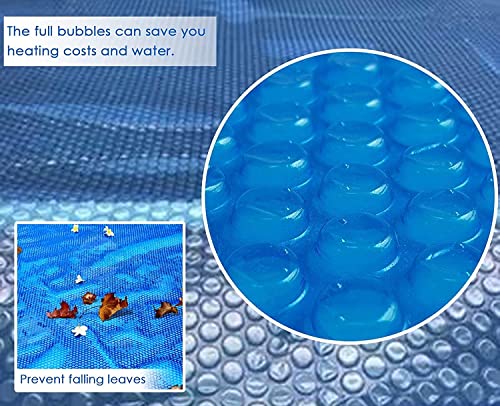 Cobertor inflable redondo para piscina 9ft azul miniatura 6