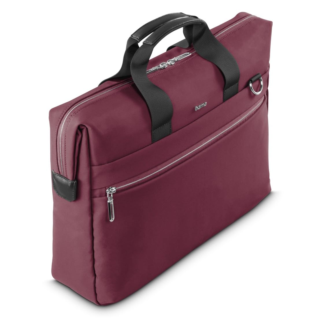 Hama Ultimate Laptop Bag for Laptops 40-41 cm / 15.6-16.2 Inches Padded Water Resistant Elegant Business Bag with Tablet Compartment 11 Inches Many Compartments Shoulder Strap Trolley Strap Red