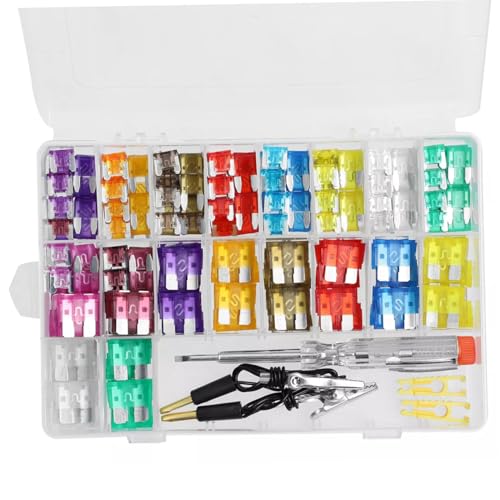 Kit de 300 fusibles para automóvil DECHOUS con probador, apto para autos, camiones, embarcaciones, SUV y motocicletas, resistente a altas temperaturas y con almacenamiento versátil miniatura 7