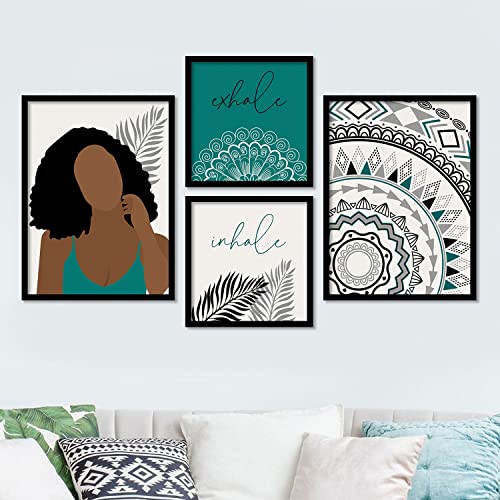 Image of KOTART Paintings Modern Art Wall Decor Framed Paintings for Bedroom Room Living Room - Framed Wall Posters /Paintings with Frame - Paintings for Wall Decoration Set of 4 (Art 9, Small (10x13 or 10x10 inch))
