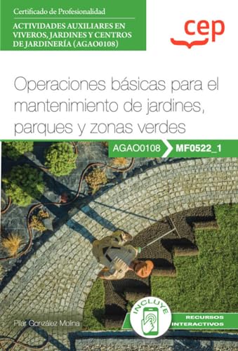 Portada de Manual operaciones básicas para el mantenimiento de jardines, parques