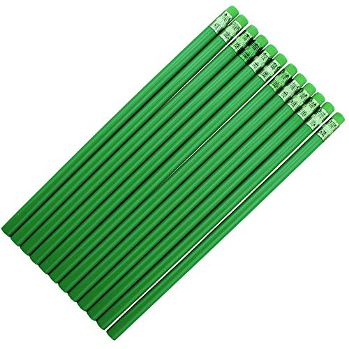 Lápices HB paquete de 10 con borrador color verde claro miniatura 1
