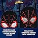 Marvel Spider-Man Miles Morales Roll Down Cuff Beanie Hat, Knitted Winter Skull Cap, Black/Red, One Size