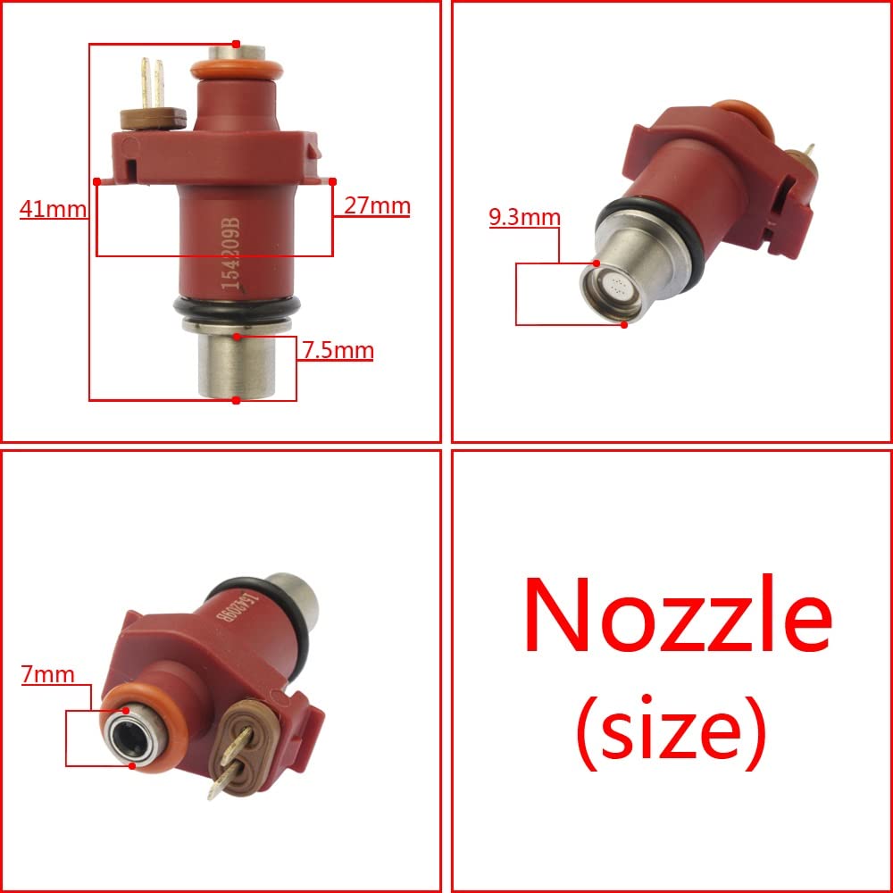 Iniettore Benzina per Yamaha 180 200-250CC YS 250 2006-2008/XT per Xtz 250 per Lander 2007-2008 Ugello Flusso di Iniezione 140CC Iniettore di Carburante 10 Fori Iniettore Ugello