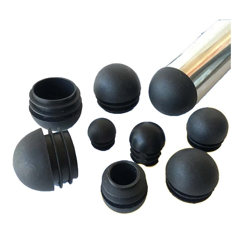 SINEKY 10pcs Round Tube Insert Plug Table Chair Leg Domed Furniture Feet Pipe Tubing End Cap Dust Cover 12-60mm Household Accessories(30x30mm)