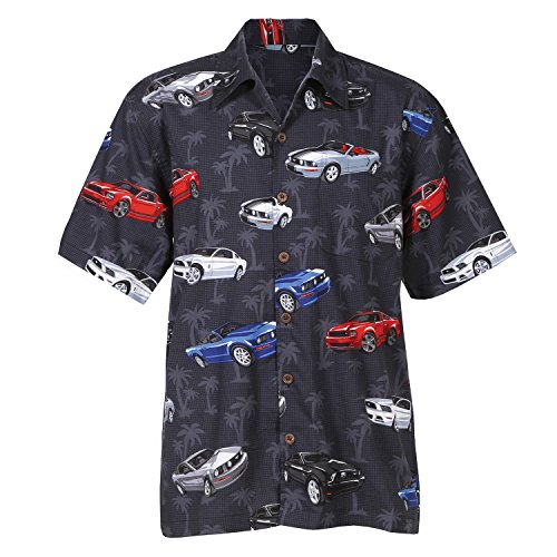 FORD MUSTANG HAWAII SHIRT Official Licensed Mechanic Hemd Kurzarm Pit Crew Work