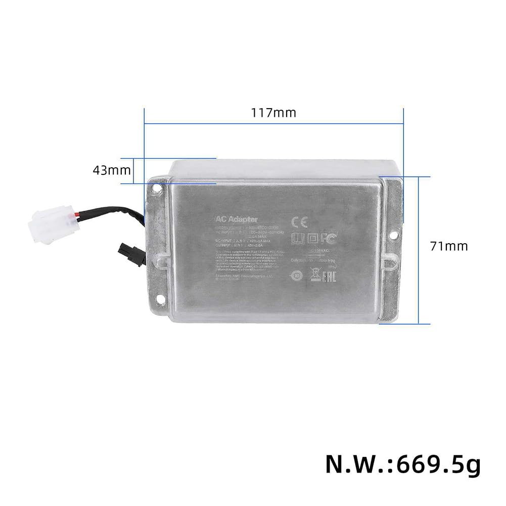 Chargeur Intégré pour Scooter Electrique Ninebot Max, Accessoire de Montage Métallique Pièce de Rechange Argent