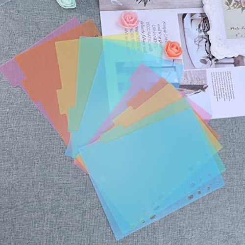 TOYANDONA 2 peças divisórias de página de índice, práticas, coloridas, duráveis, fichas, índice, pág